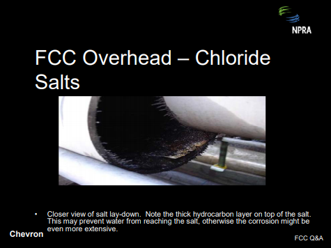 FCC overhead - chloride salts.